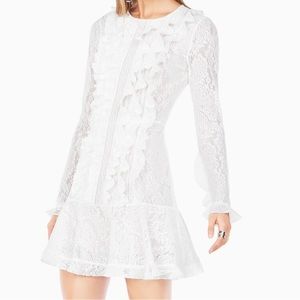 BCBG guinevere ruffled lace dress